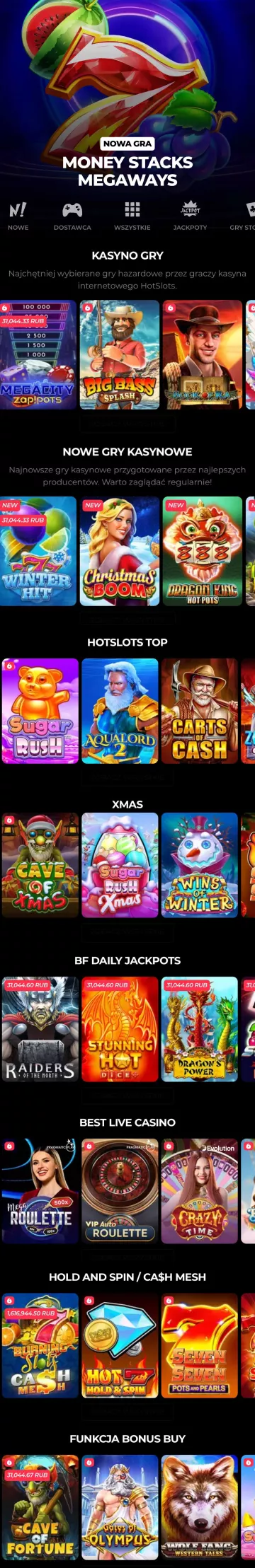 Zdjęcie kategorii Hot Slots z różnorodnymi slotami